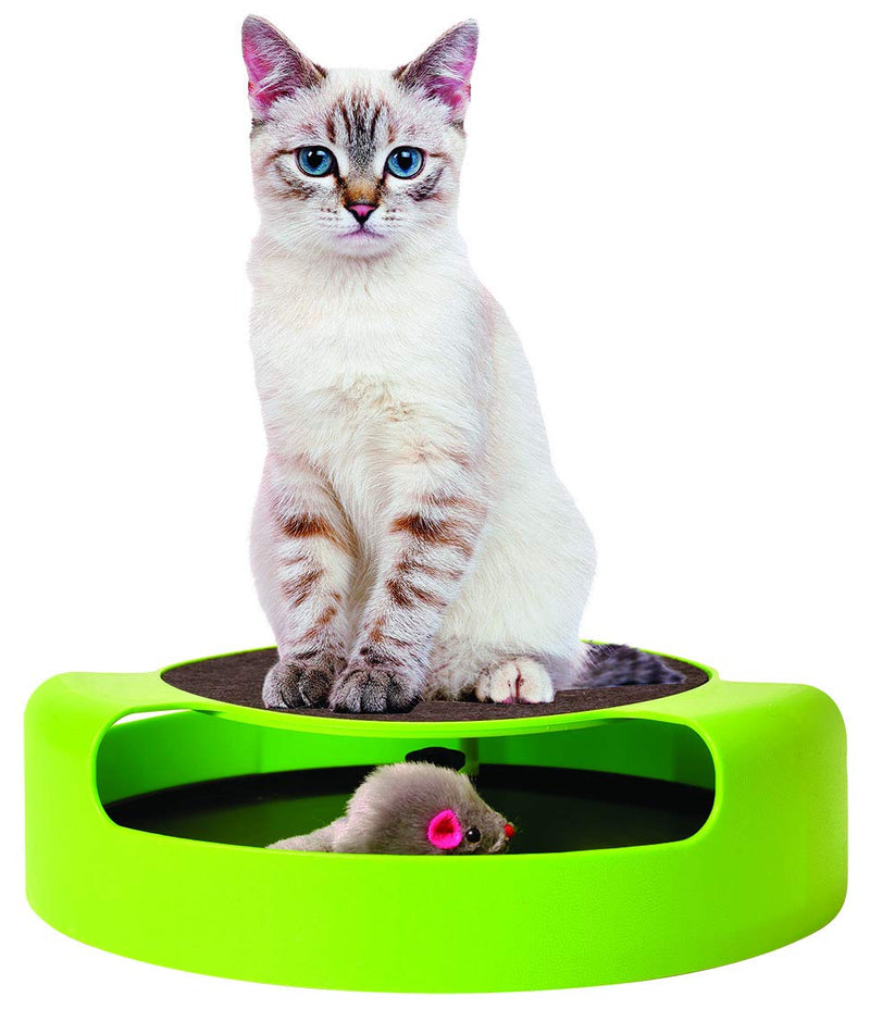 [Australia] - Cat Interactive Toy - Rotating Mouse Kitten Cat Scratcher Catnip Spinning Mouse Rotates 360° Hours Of Fun 