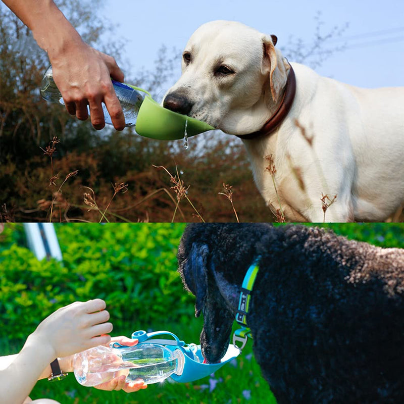 Petsoigné Portable Dog Water Bottle in Silicone Pet Water Bottles Foldable for Travel Walking Hiking (Black) Black - PawsPlanet Australia