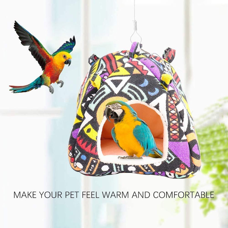 KesaPlan Winter Warm Bird Nest House Hanging Hammock Fluffy Birds Hideaway Sleeping Tent for Parakeet Cockatiel Hamster Gerbil Rat Chinchilla Squirrel Cage - PawsPlanet Australia