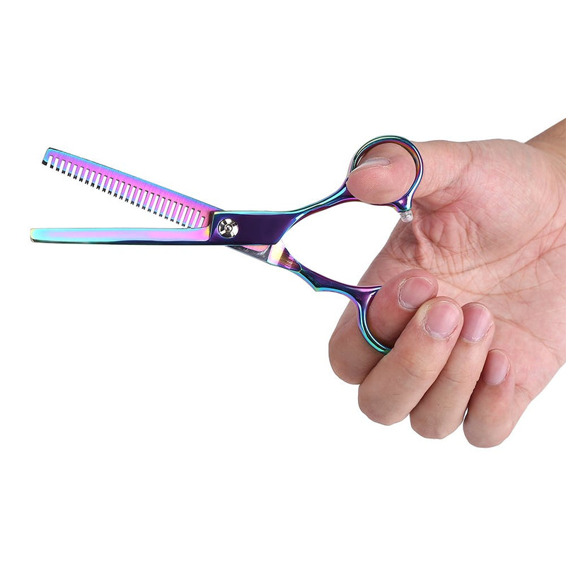 Pet Grooming Scissors Set, 5 Pcs Professional Pet Trimmer Kit Colorful Stainless Steel Dog Cat Hair Thinning Cutting Scissors with Curved Scissors Grooming Comb - PawsPlanet Australia