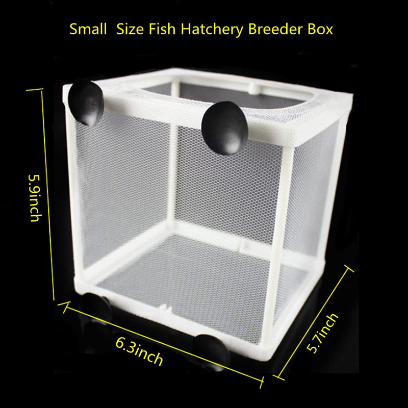 2pcs Large Size Fish Tank Breeder Net,Nylon Mesh Fish Fry Hatchery Breeder Box Separation Net Incubator Mesh, with Suction Cup - PawsPlanet Australia