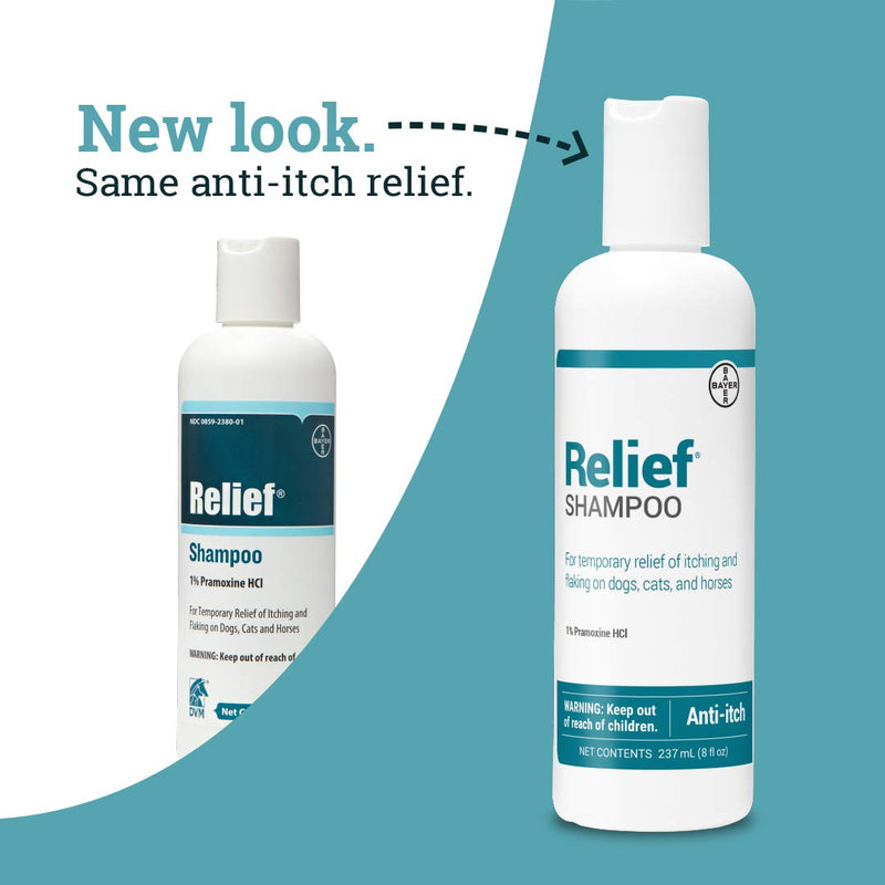 [Australia] - Bayer Relief Shampoo, Temporary Relief of itching and flaking, moisturizer for Dry Skin and Coat 8 oz 