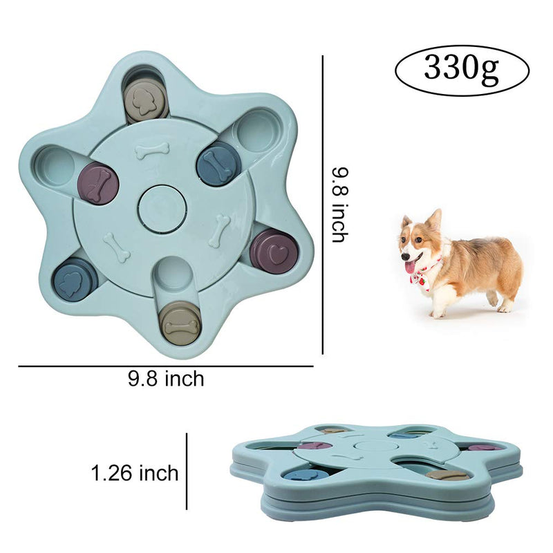 Andiker Dog Puzzle Feeder Toy, Durable Dog Interactive Toy, Dog Training Brain Games, Slow Food Toy, 3 Colors (Blue) Blue - PawsPlanet Australia