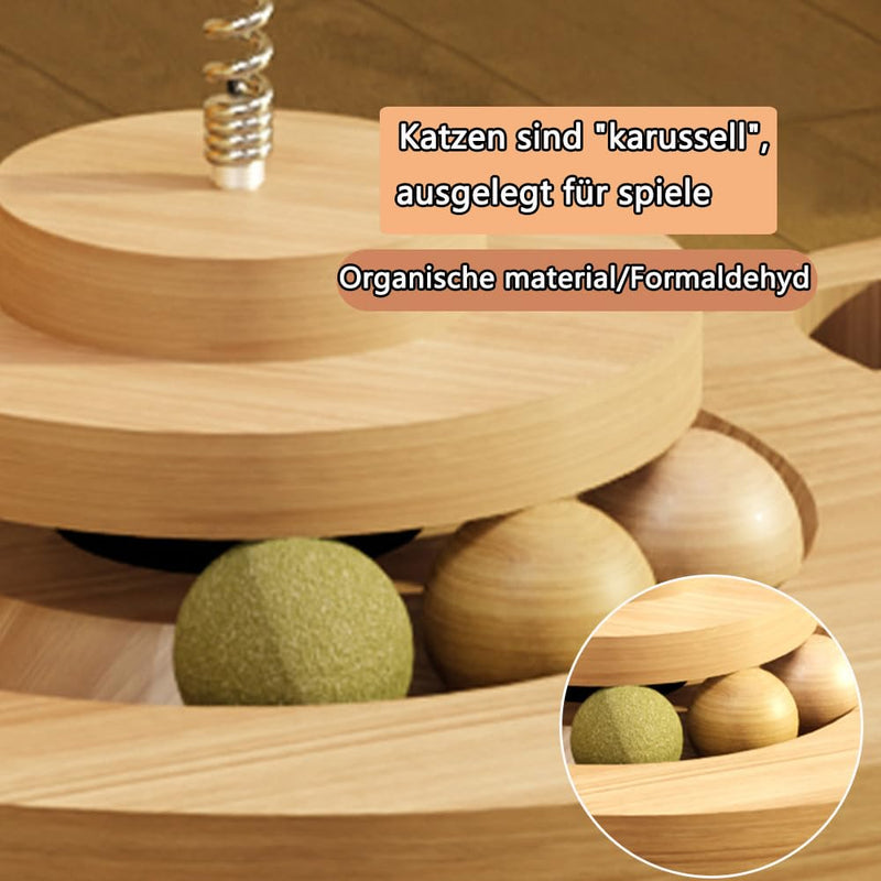Interactive cat toy made of wood, interactive cat toy food, cat intelligence toy, cat wooden toy, wooden cat toy, intelligence cat toy, interactive food toy cat E - PawsPlanet Australia
