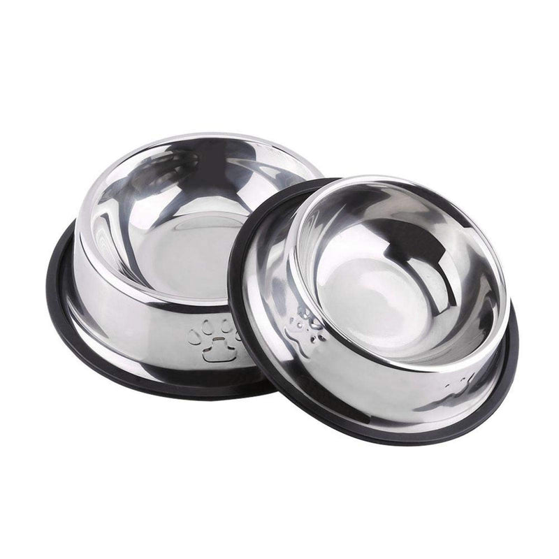 Garosa Stainless Steel Dog Bowl Pet Feeding Station Dog and Cat Bowls Neater Feeder Dog Bowl Holder for Dogs Cats Puppy(22cm) 22cm - PawsPlanet Australia