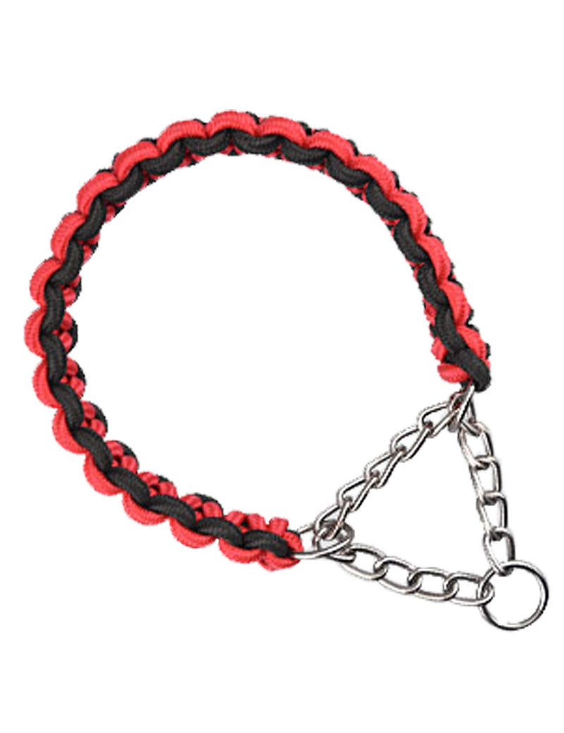 [Australia] - FKXG Dog Leash and Collar Set, Leash Set for Dog Including,Collar, Dog Training Leash (2 in 1), for Medium and Large Dogs, Perfect for Daily Training, Walking, Hiking (80-150 LBs) L Red and Black 