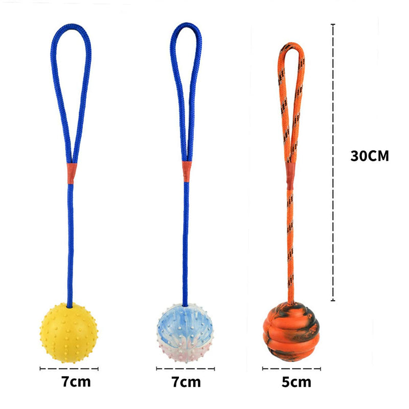 PETCUTE Dog Rope Ball Dog ball toys Chew Toys dog tug toys tough Dog Rope Toys Fetching Tugging Ball Toys for medium large Dogs Multi-colored - PawsPlanet Australia