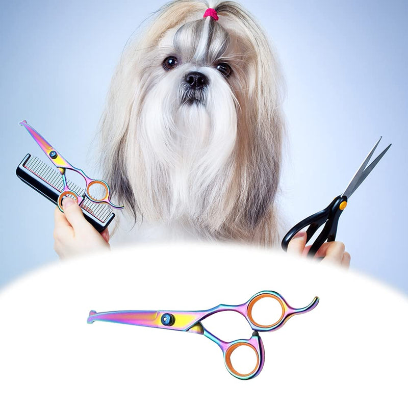 Dog Grooming Scissors Stainless Steel Pet Curved Shears Cutting Trimming Scissors with Round Tip for Grooming Dogs Cats - PawsPlanet Australia