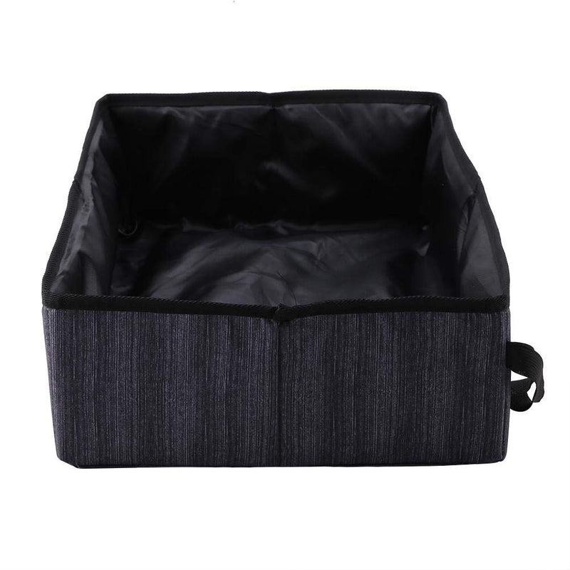 Foldable Cat Litter Box Portable Waterproof Pet Litter Boxes Cat Litter Tray Ketty Litter Pan for Home Outdoor Travel Camping Home Use (Black) Black - PawsPlanet Australia