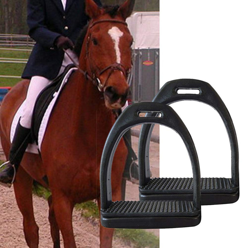 MOVKZACV Safety Stirrups,2Pcs Horse Riding Stirrups,Lightweight Wide Track Equestrian Stirrups Treads with Non-slip Rubber Pad,Equestrian Supplies for Childen/Adults(90 x 96 mm,for Childen) s for child - PawsPlanet Australia