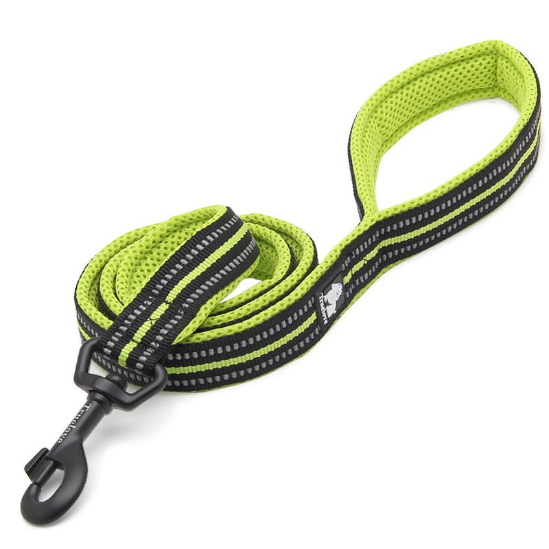 [Australia] - ZEEY Padded Night Safety 3M Reflective Stripes Dog Leash, Soft Breathable 110cm Long 2cm Wide Durable Dogs Leads with Comfy Handle for Medium/Small Dogs Orange 