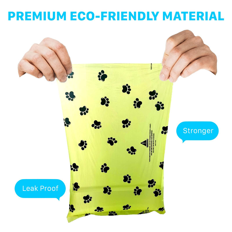 Hweey Dog Poop Pick-Up Bags, Replacement Rolls, Large Strong Waste Bags with Easy-Tie Handles, Measures 11.8 Inch by 8.8 Inch - Green, 240 - PawsPlanet Australia