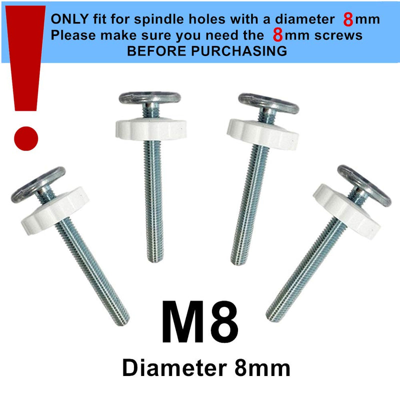 [Australia] - Tocypho M8 4 Pack Extra Long Pressure Gates Threaded Spindle Rods 8mm Baby Kids Pet Dog Gates Accessory Screw Bolts Kit Fit for All Pressure Mounted Walk Thru Gates 