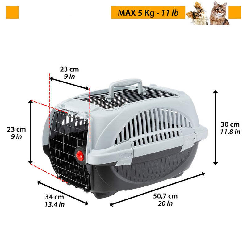 Amazon Basics Premium 2-Door Pet Carrier for Cats & Dogs, 51cm 51 cm - PawsPlanet Australia