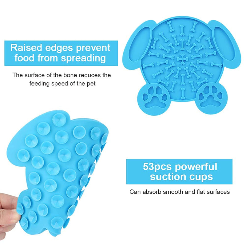 Maotrade Licky Mats for Dogs 8 Inch Large Puppy Dog Lick Mats with Suction Dog Treat Slow Feeding Mat for Pet Doggy Peanut Butter Grooming Shower Training Cat Treats - PawsPlanet Australia