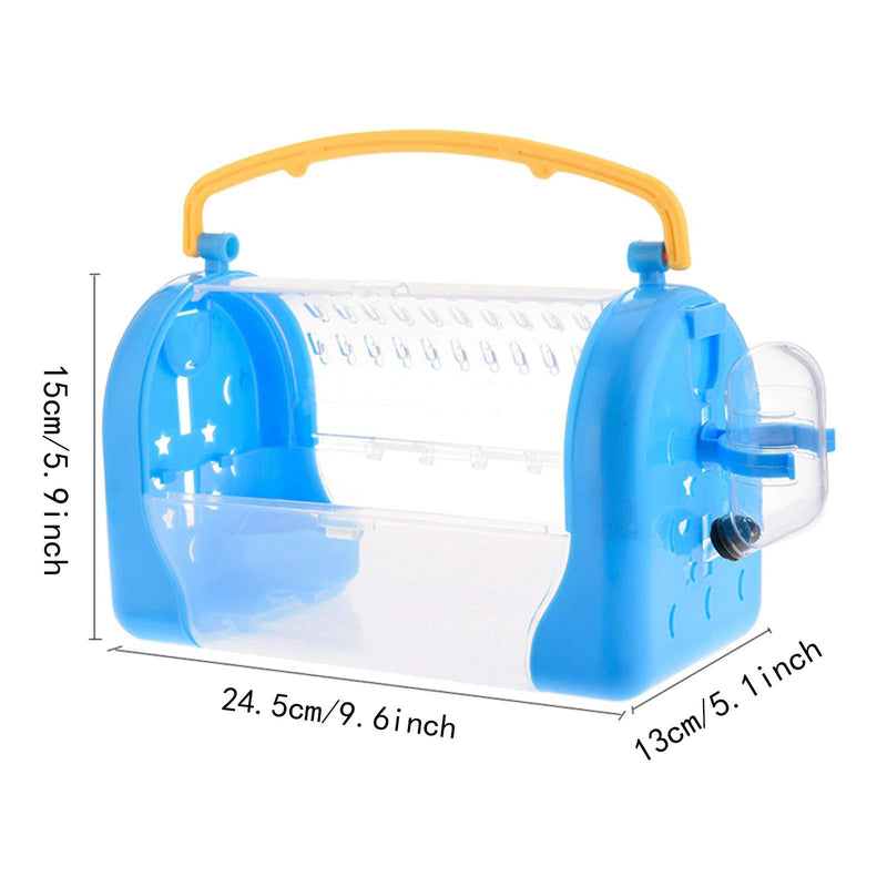 kathson Portable Hamster Cage Mouse Carry Travel with Water Bottle Food Bowl Nylon Strap Carrier for African Miniature Rabbit Chinchilla Squirrel - PawsPlanet Australia