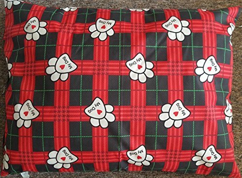 LARGE 37" x 27" Dog Bed Pillow Cover - Washable Cover/Removable ZIP - Random Colors- PET CUSHION COVERS only - PawsPlanet Australia