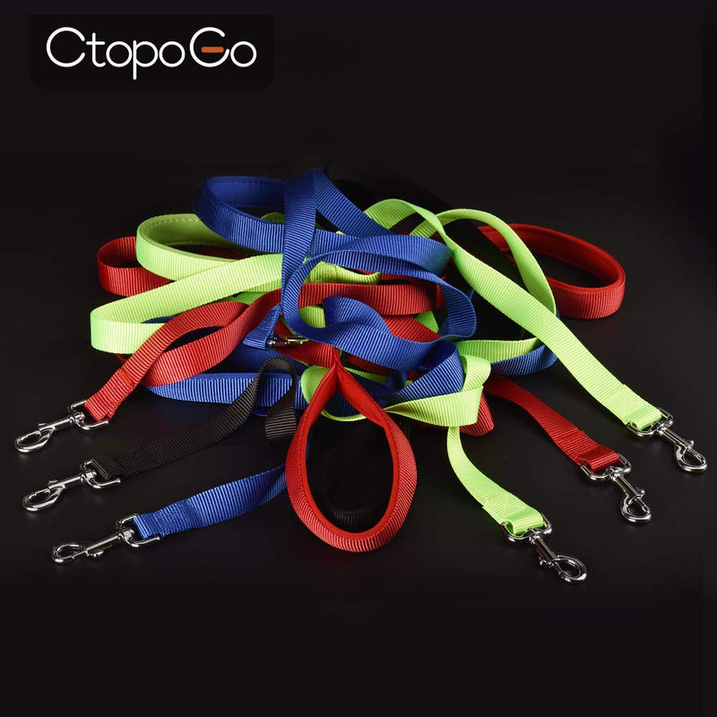 [Australia] - CtopoGo Nylon Dog Leash, with Padded Handles Dogs Leash, Strong and Durable Dog Pet Leashes Training,Walking Lead for Small to Large Dogs 47in Black 