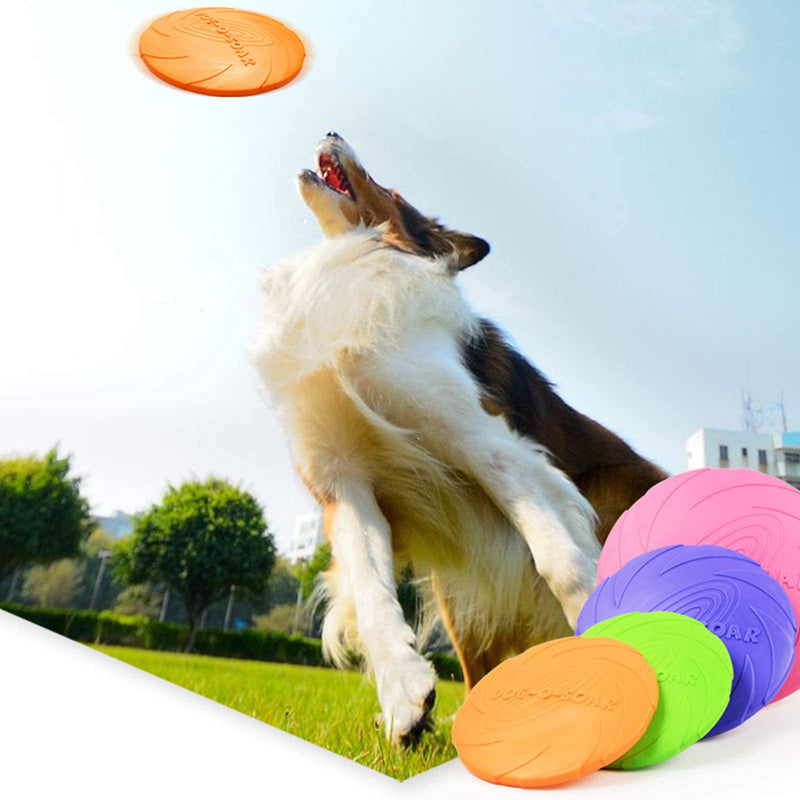 Rubber Flying Discs 3 Pieces Dog Training Toys Outdoor Pet Interactive Toys, Float-able and Durable, Suitable for Dogs and Puppy S - PawsPlanet Australia