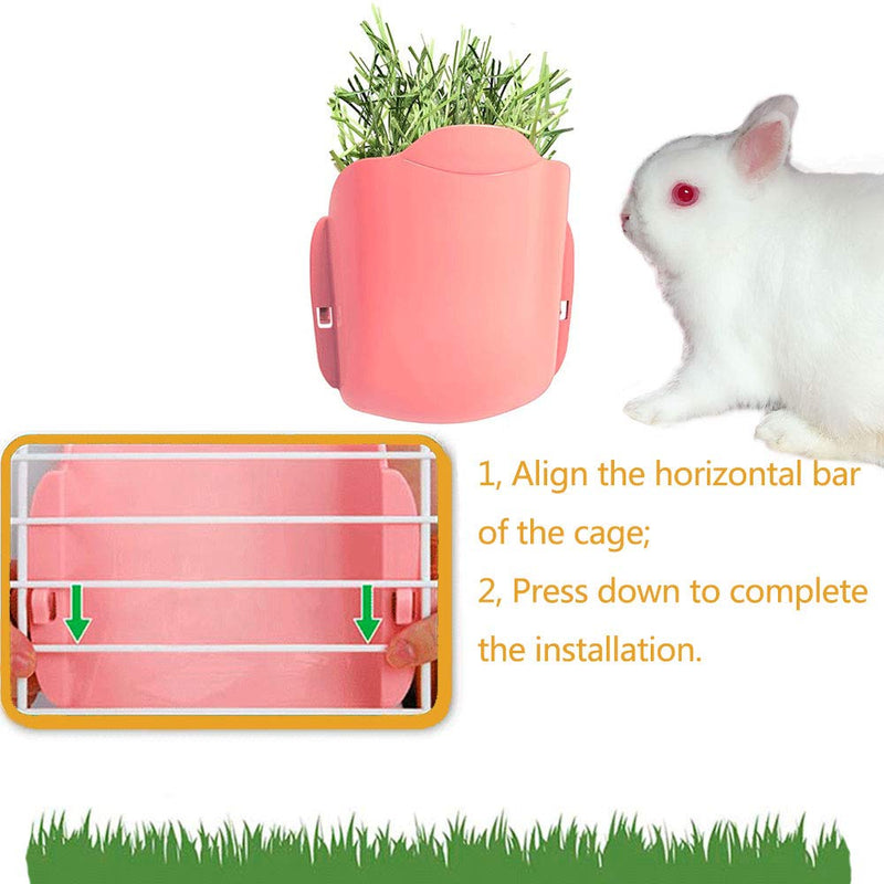 Oncpcare Small Animals Food Feeder, Rabbit Hay Feeder, Guinea Pig Hay Rack Rabbit Hay Manger Rodent Food Scoop Chinchilla Shelf Cage Accessories, Colour Random - PawsPlanet Australia