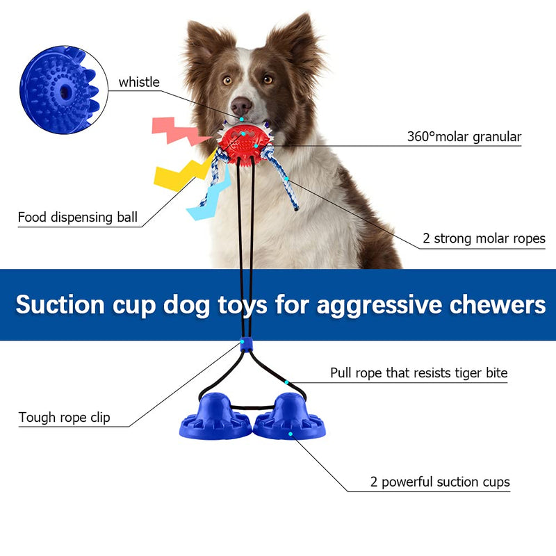 Dog Toys for Aggressive Chewers Interactive Dog Toys Indestructible Dog Chew Toys for Aggressive chewers Dog Puzzle Toys Suction Cup Dog Toy for Large Medium Breed Dog - PawsPlanet Australia