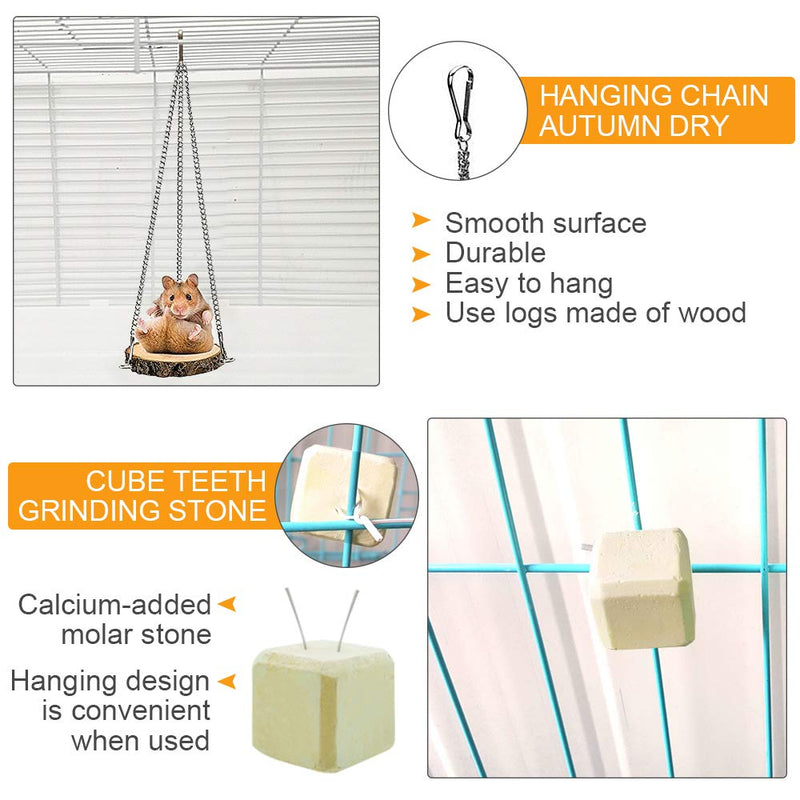 [Australia] - BSMTech Pet Hamster Hammock Hanging Toy Set, Small Pet Cage Hanging Chew Toy, Hamster Small Animal Chew Toy Molar Toy Hammock Ladder Bridge Swing for Sugar Glider Squirrel Chinchilla Hamster Rat #01 