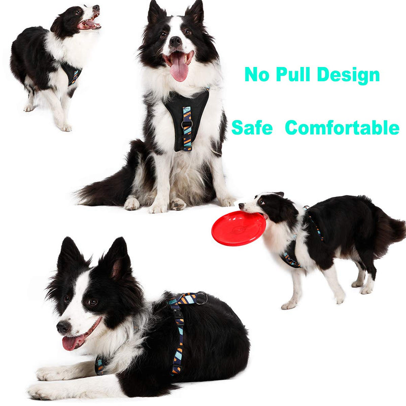 Mycicy Reflective No Pull Dog Harness Adjustable Nylon Outdoor Vest for Small Medium Dogs Easy Control Pet Red M (Neck: up to 15.5". Chest: 22-26".) - PawsPlanet Australia