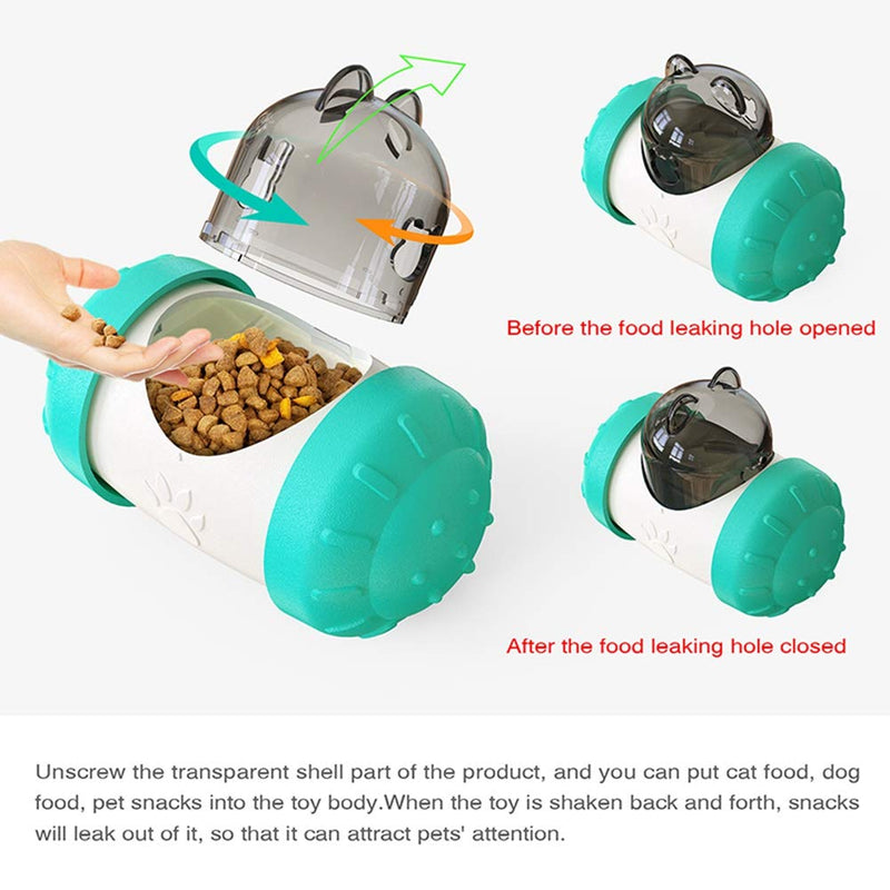 Interactive Feed Toy for Cat and Dog Pet Tumbler Puzzle Slow Food Leakage Ball Without Electric Pet Food Leakage Rocking Ball Toy by Patgoal Black - PawsPlanet Australia