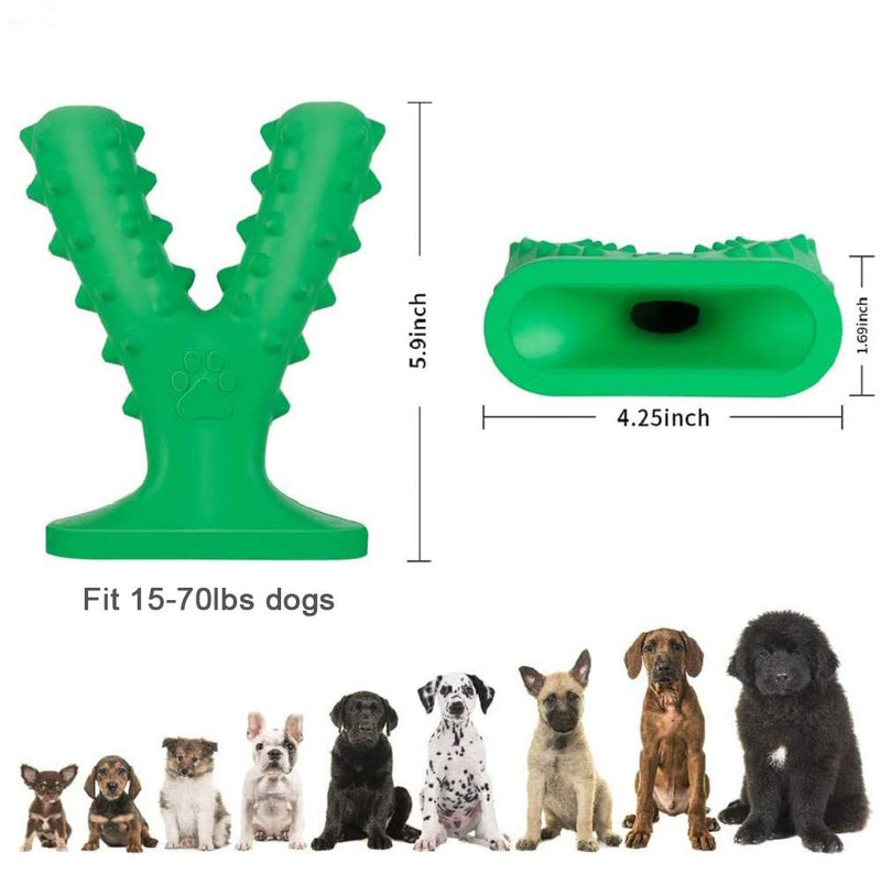 [Australia] - vnice Dog Toys,Squeaky Plush Toys,3 Nearly Indestructible Cotton Chewing Rope,2 No Stuffing Fox,Raccoon,Set Toys, for Small Medium Large Aggressive Chewers green-1 