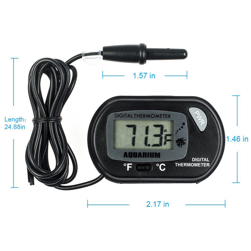 Zacro LCD Digital Aquarium Thermometer Fish Tank Water Terrarium Temperature - PawsPlanet Australia