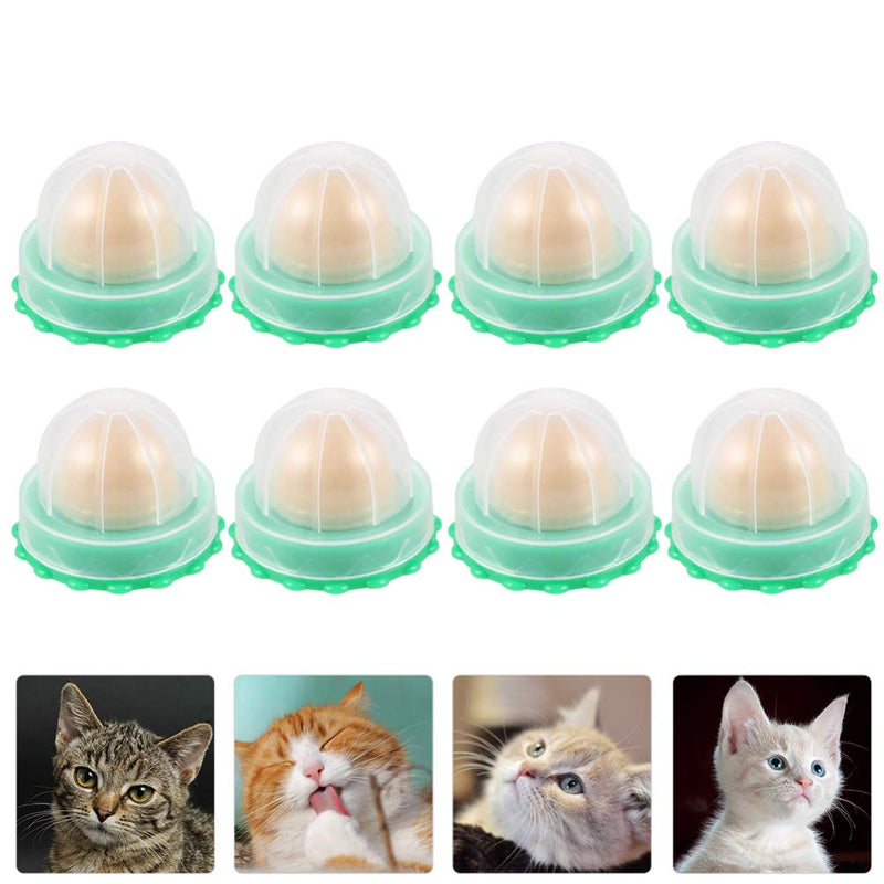 Hemobllo 8PCS Catnip Balls- Cat Candy Cat Lick Toys Cat Snack Licking Sugar Ball Catnip Candy Cat Vitamin Catnip Pudding Safe Kitten Snack (Random Flavor) - PawsPlanet Australia