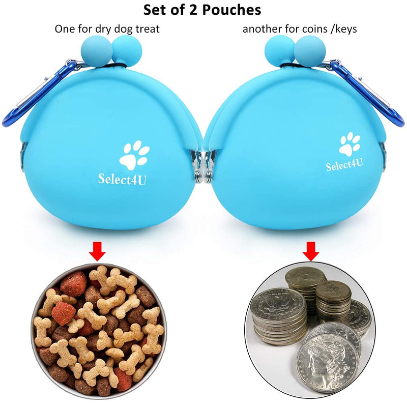 Ordinary Dog Treat Pouch,Silicone Dog Treat Pouch Reusable,Small Dog Snack Pouch Coin Purse Key Case Silicone Coin Pouch - PawsPlanet Australia