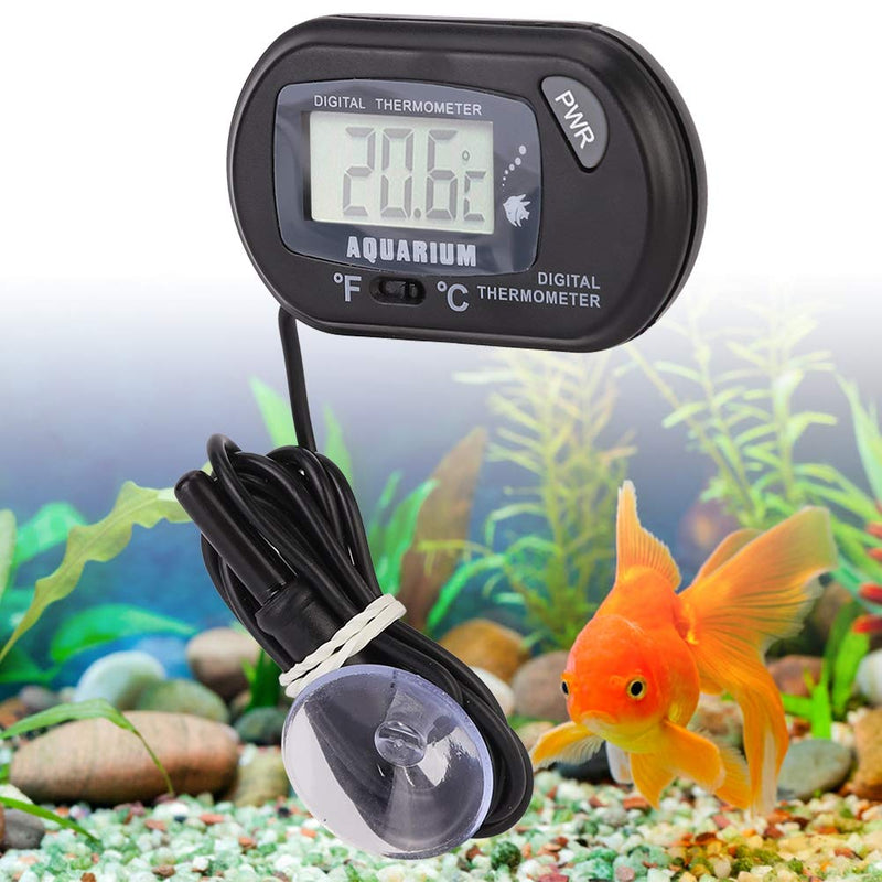 Pssopp Aquarium Thermometer Digital LCD Fish Tank Water Thermometers Reptile Terrarium Temperature Gauge for Vehicle Reptile Terrarium Fish Tank Refrigerator, -50℃∽ 70℃ - PawsPlanet Australia