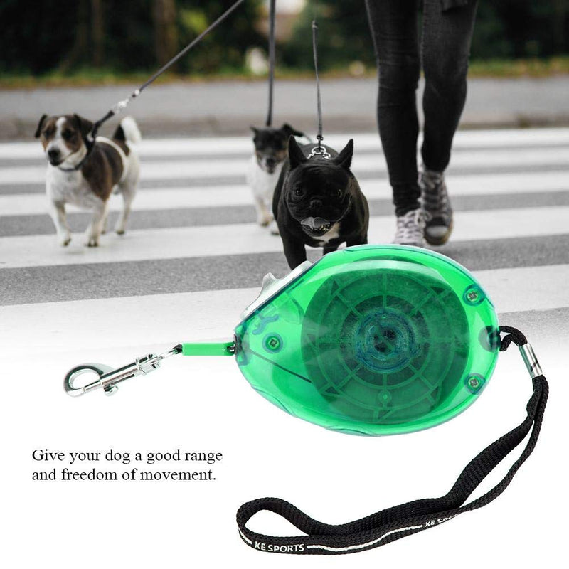 Dog Leash Roll Leash Retractable Dog Leash 7.9ft Dog Leash Jogging Lead Tangle-Free Nylon Leashes for Pets One-Handed Brake Break Lock for Small and Medium Dogs (Green) Green - PawsPlanet Australia