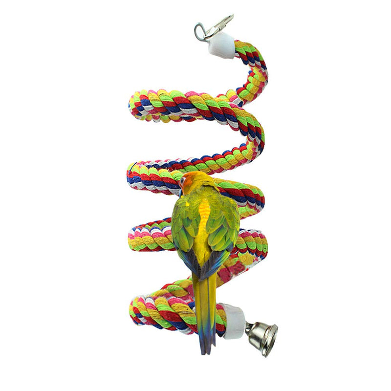 [Australia] - Lee-buty 2pcs 63in Bird Perch Rope Bungee Bird Toy Pure Natural Parrot Toy Cage Parrot Chewing Toy 