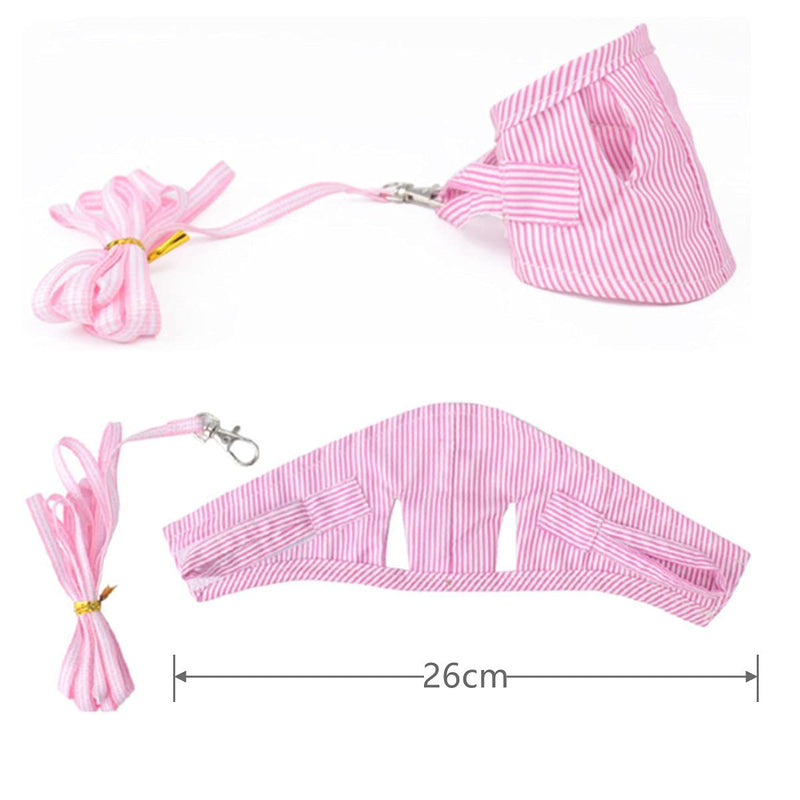 Small Animal Harness Leash Ferret Harness Outdoor Walking Vest Harness for Chinchilla Rat Squirrel Hedgehog Ferret Outdoor Walking Clothes (PInk S) - PawsPlanet Australia