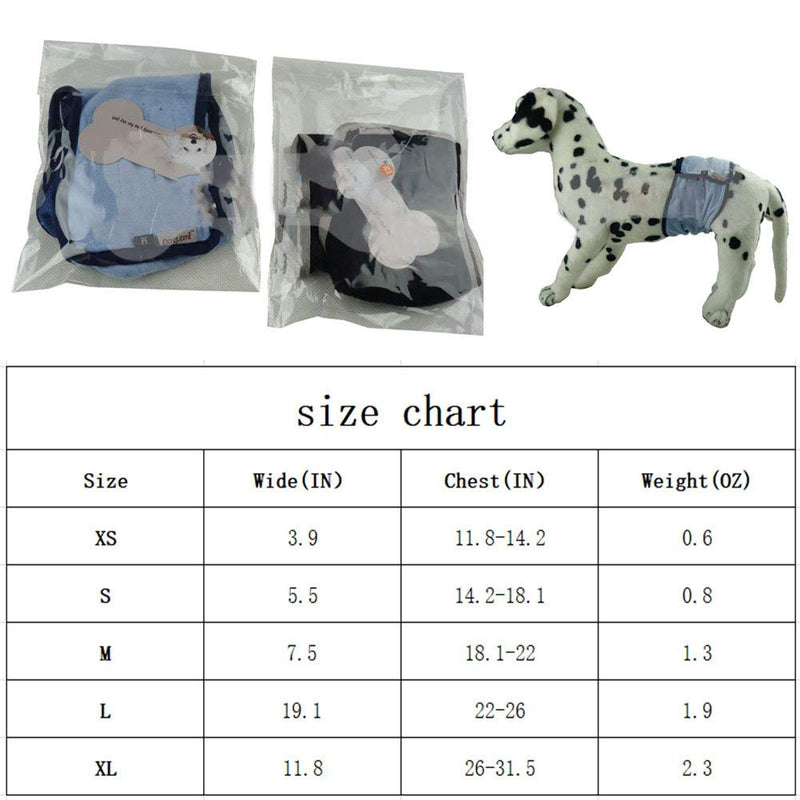 [Australia] - ZEEY 2 Packs Dog Washable Male Diapers, Sanitary Male Dog Protector Pants Reusable Male Dog Pants L 