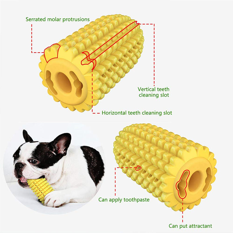 [Australia] - KTT Dog Chew Toys,Safe & Long Lasting Corn Chewable Sticks with Cotton Rope Knot Toy - Tough Alternative Chewing Sticks for Dogs 