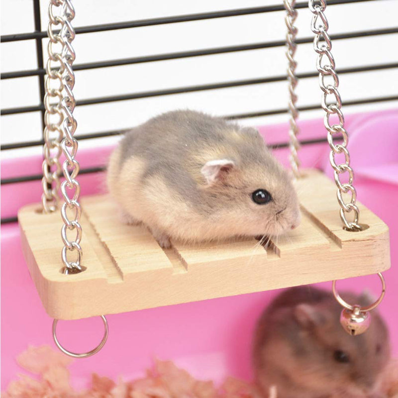 FASTER Hamster Chew Toys, 6 Pack Gerbil Rat Guinea Pig Chinchilla Wooden Pet Exercise Toys, Syrian Dwarf Natural Wooden Dumbbells Exercise Bell Roller Teeth Care Molar Toy for Rabbits Bird Bunny 6 Pack Hamster Toys - PawsPlanet Australia