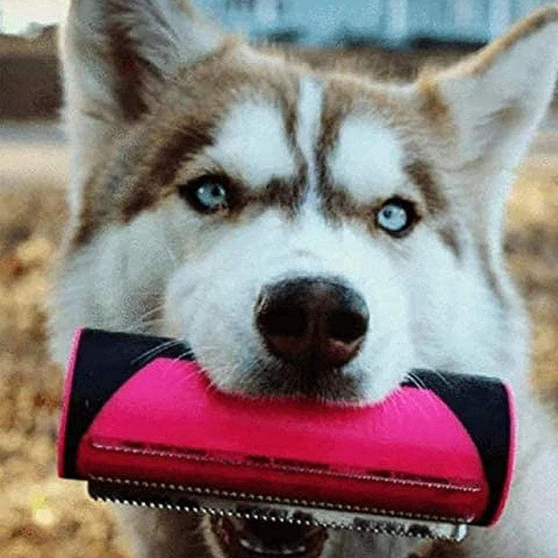 NETT 3-in-1 undercoat and hair removal brush, undercoat and hair removal brush, pet hair remover roller, suitable for all hairy pets pink - PawsPlanet Australia