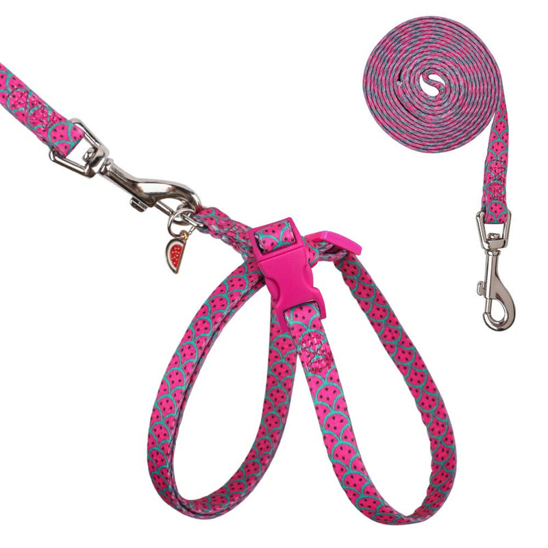 [Australia] - PUPTECK Escape Proof 8 Style Cat Harness with Leash Set - Walking Adjustable Soft and Light Weight for Kittens, Puppies Pink 