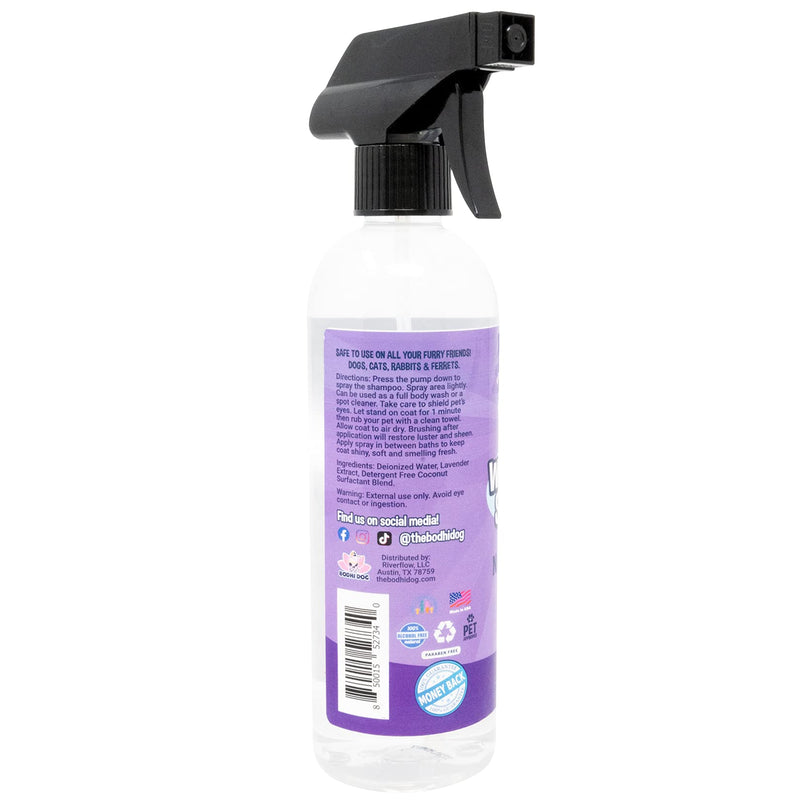 New Waterless Dog Shampoo | All Natural Dry Shampoo for Dogs or Cats No Rinse Required | Made with Natural Extracts | Vet Approved Treatment - Made in USA - 1 Bottle 8oz (240ml) Lavender Waterless 17oz - PawsPlanet Australia