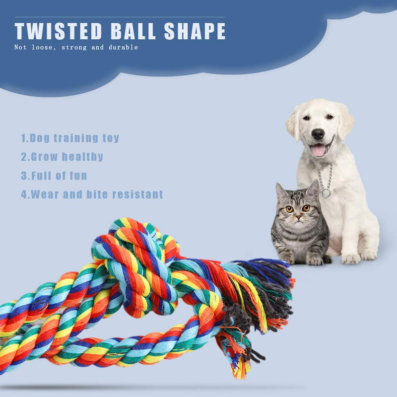 SENDILI 4 Pieces Dog Rope Toys - Natural Cotton Chew Toys Puppy Small and Medium Dogs Interactive Rope Toy for Chewing, Teething, Tug of War - PawsPlanet Australia