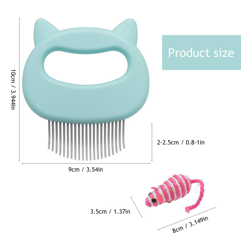Dcola Cat Comb 3 Pieces Gentle 21 Teeth Pet Massage Comb for Matted Tangled Hair, Comb Massage for Pet Relaxing, Brush Hair Removal Comb for Cat Dog Cute Cat Shell Grooming Set Remove Excess Hair Multicolored - PawsPlanet Australia