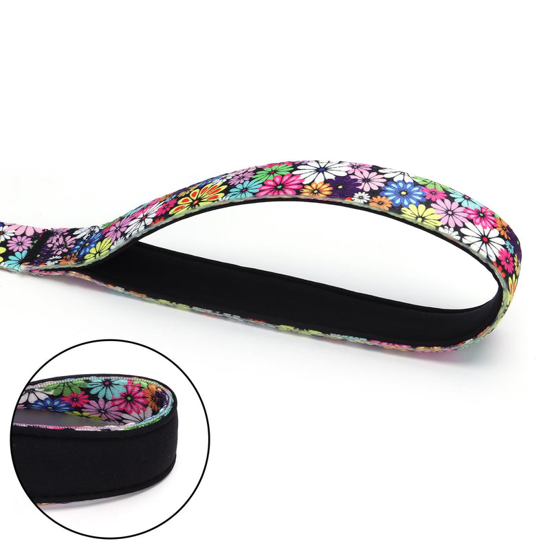 haoyueer Dog Leash, Short Dog Traffic Leash, Heavy Duty Floral Female Safety Nylon Training Leash for Medium and Large Dogs (Skulls, 23") 23" Skulls - PawsPlanet Australia