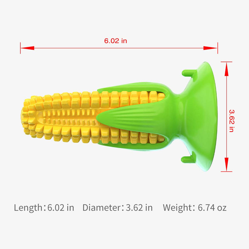 [Australia] - Dog Chew Toys Indestructible Dog Toothbrush Toys for Clean Teeth for Aggressive Chewers Large Breed with Suction Cup, Indoor Interactive Durable Corn Bone Toys Suitable for Puppy Small Large Dog 