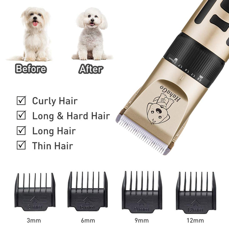 [Australia] - HahaGo Pet Grooming Clippers Dog Shaver Hair Trimmer Electric Fur Removal Cutter Rechargeable Haircut with LED Screen for Dogs Cats Pets 