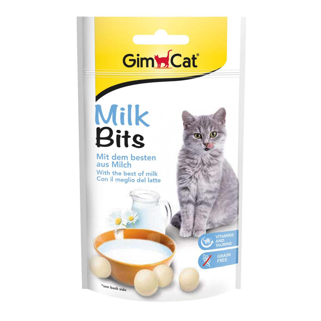 GimCat Milk Bits - grain-free and vitamin-rich cat snack with the best of milk - pack of 8 (8 x 40 g) - PawsPlanet Australia