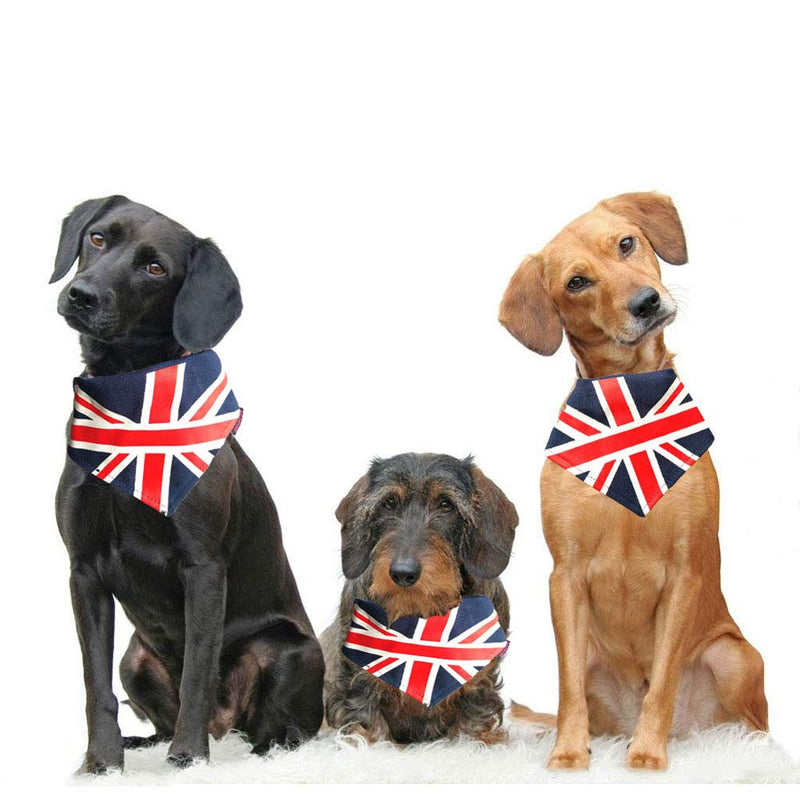 DELIFUR Dog British Flag Bibs Dog Wedding Bandana Scarf Adjustable Cat Collar Neckerchief Pet Dress-up Clothes for Wedding Party or Halloween Large dog Costumes(XL) XL - PawsPlanet Australia