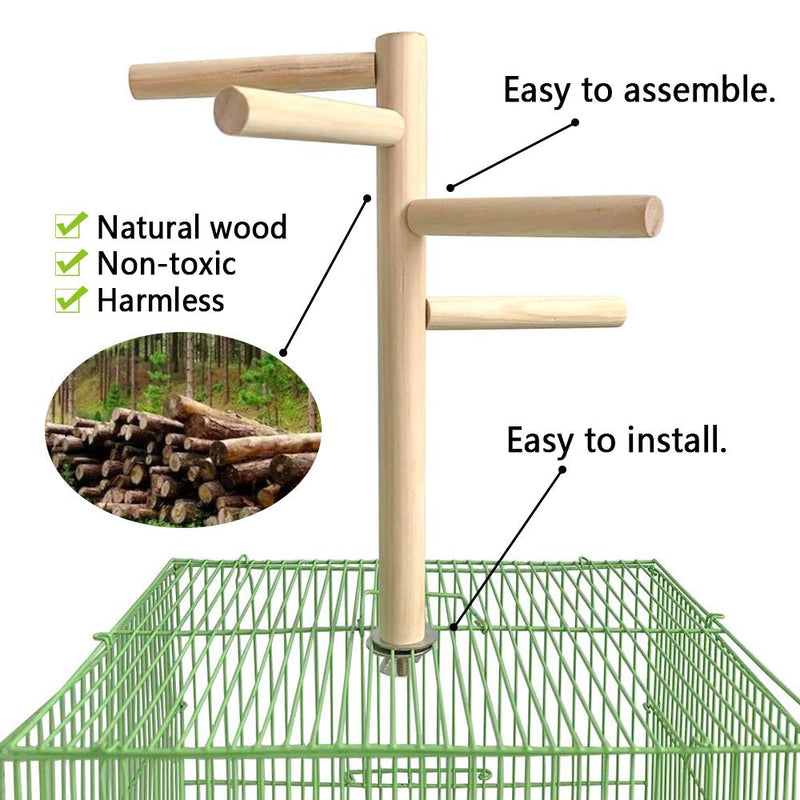 Hamiledyi Parakeet Perch,Bird Natural Wood Stand,Parrot Cage Top Wooden Branches for Standing,Toys for Small Medium Parrots Conure Budgie Lovebirds Style-A - PawsPlanet Australia